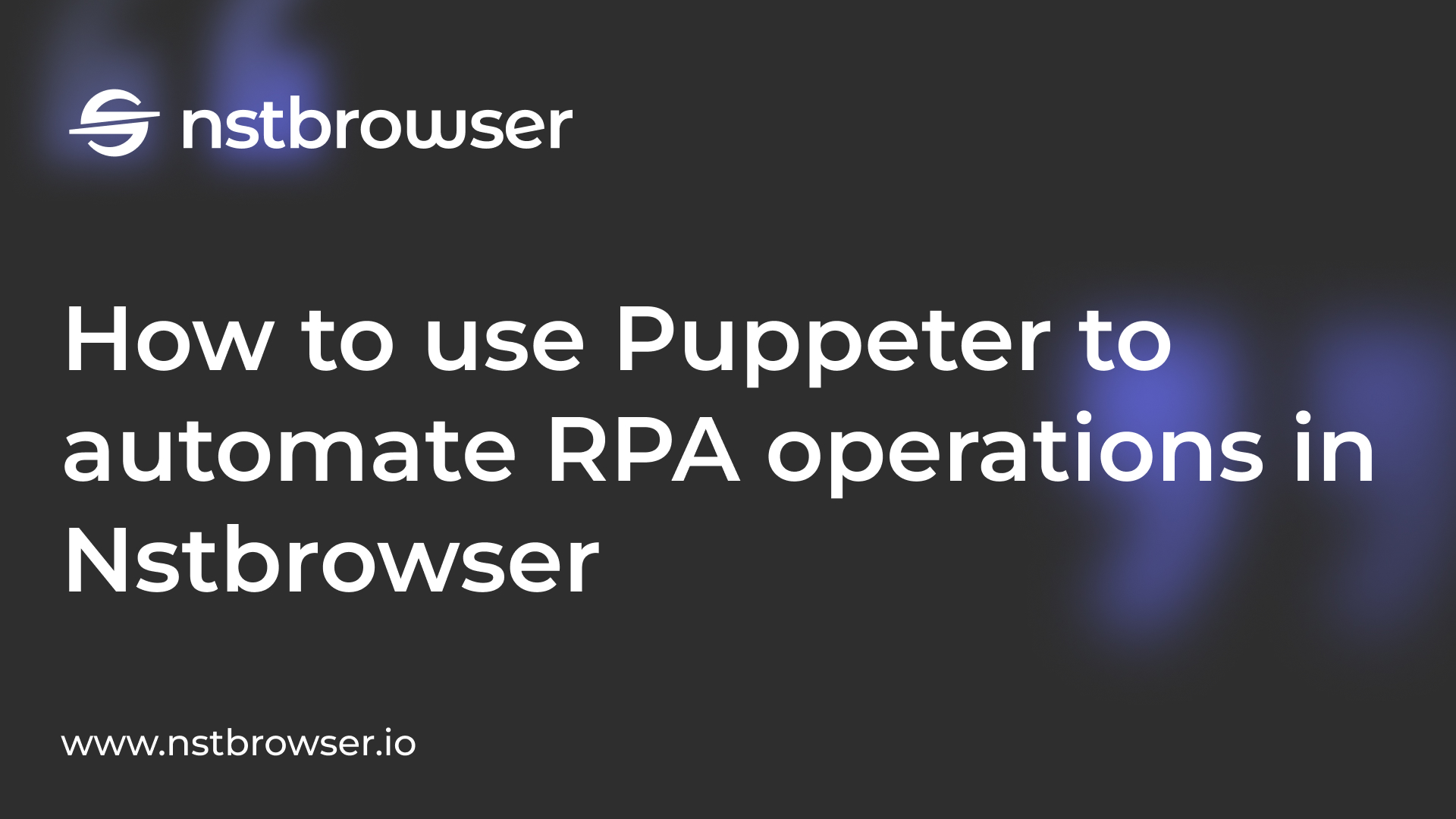 Puppeter to automate RPA