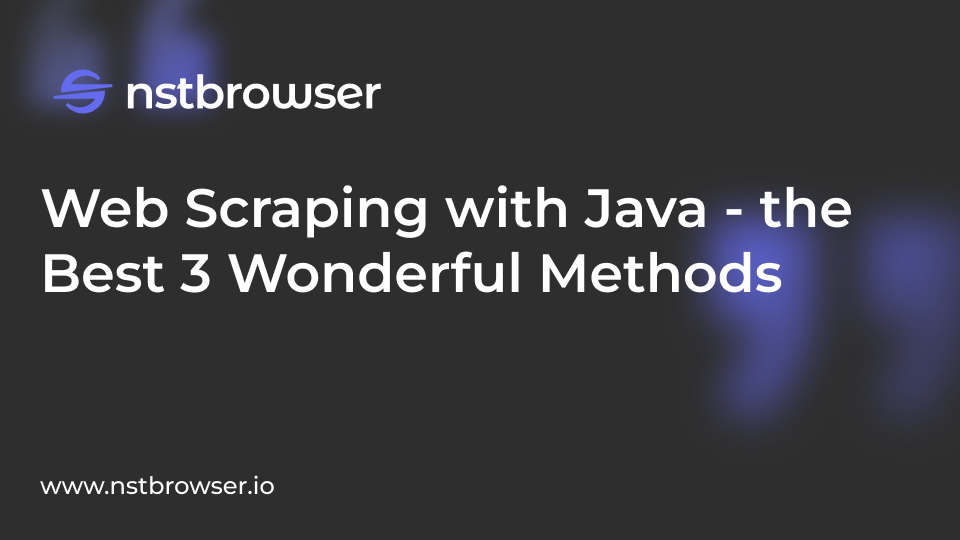 web scraping with java