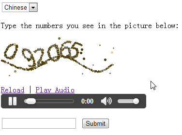 Audio CAPTCHA