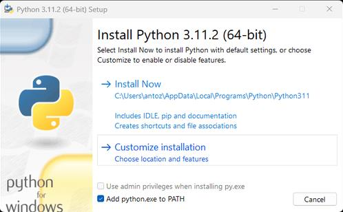 安装适配的Python