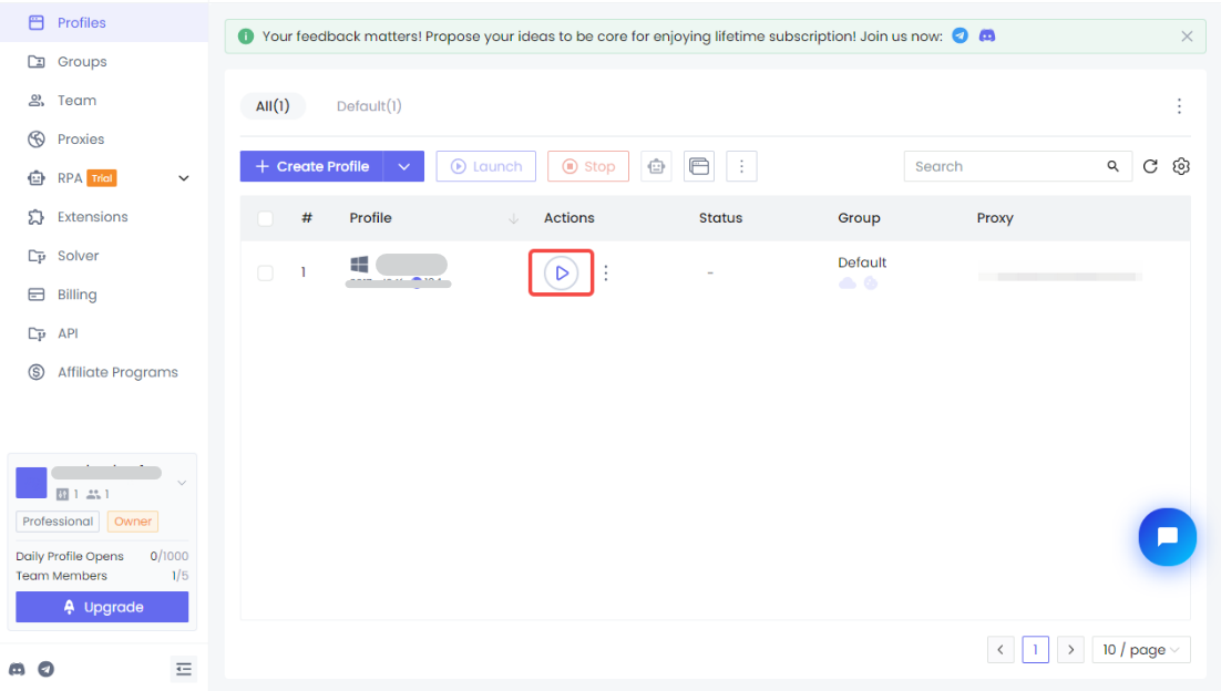 Configure Proxy