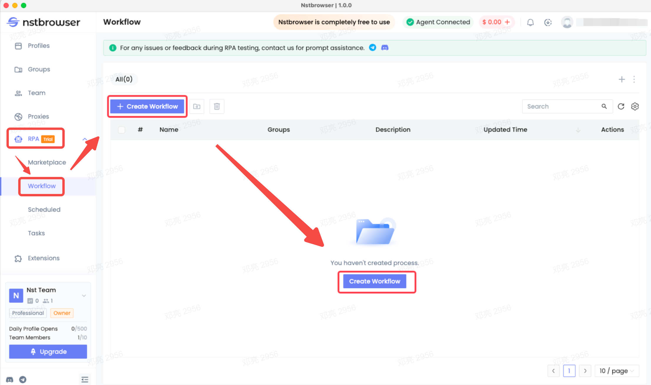 Creating an RPA Workflow