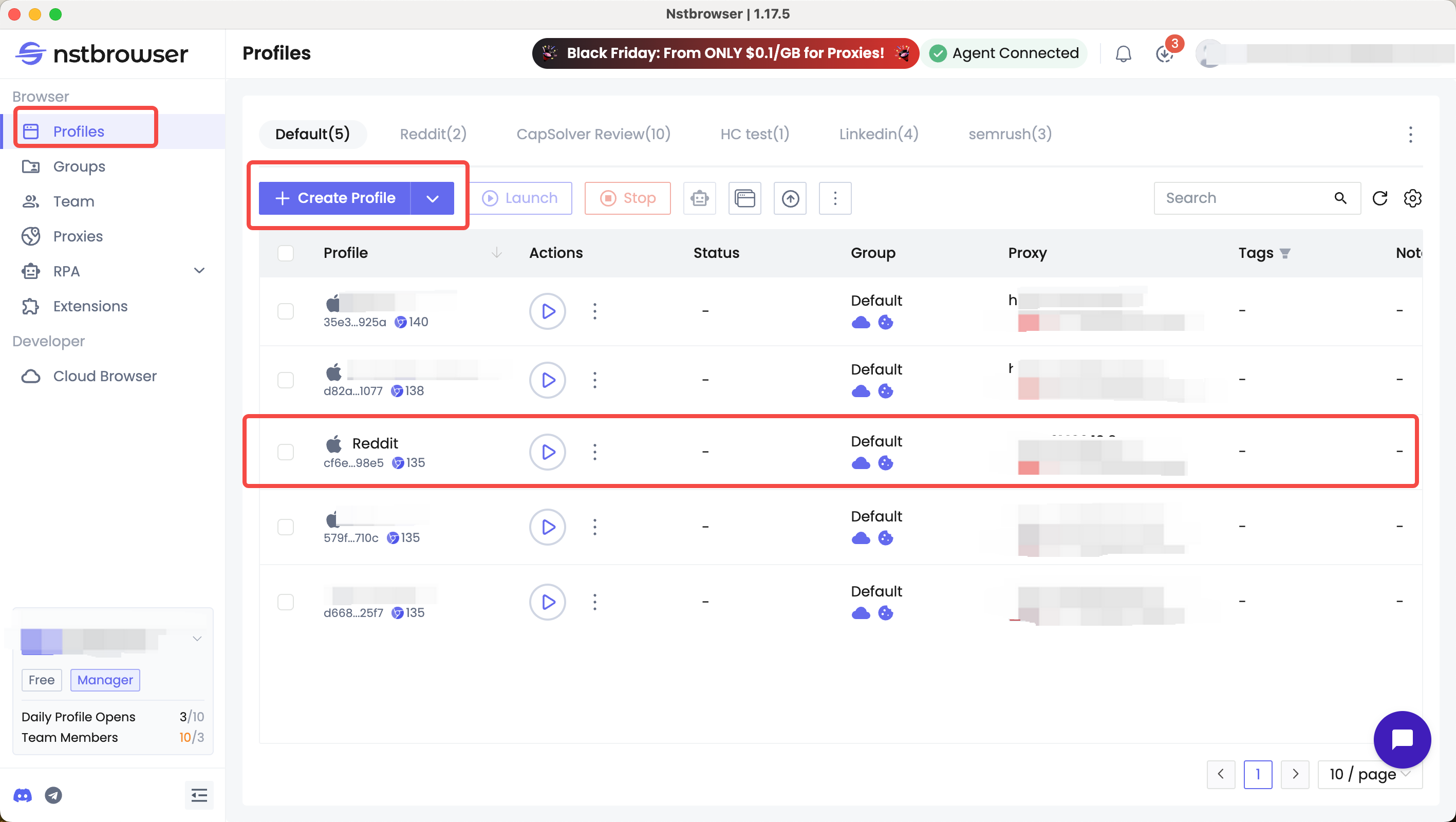 Profile Isolation for Every Reddit Account
