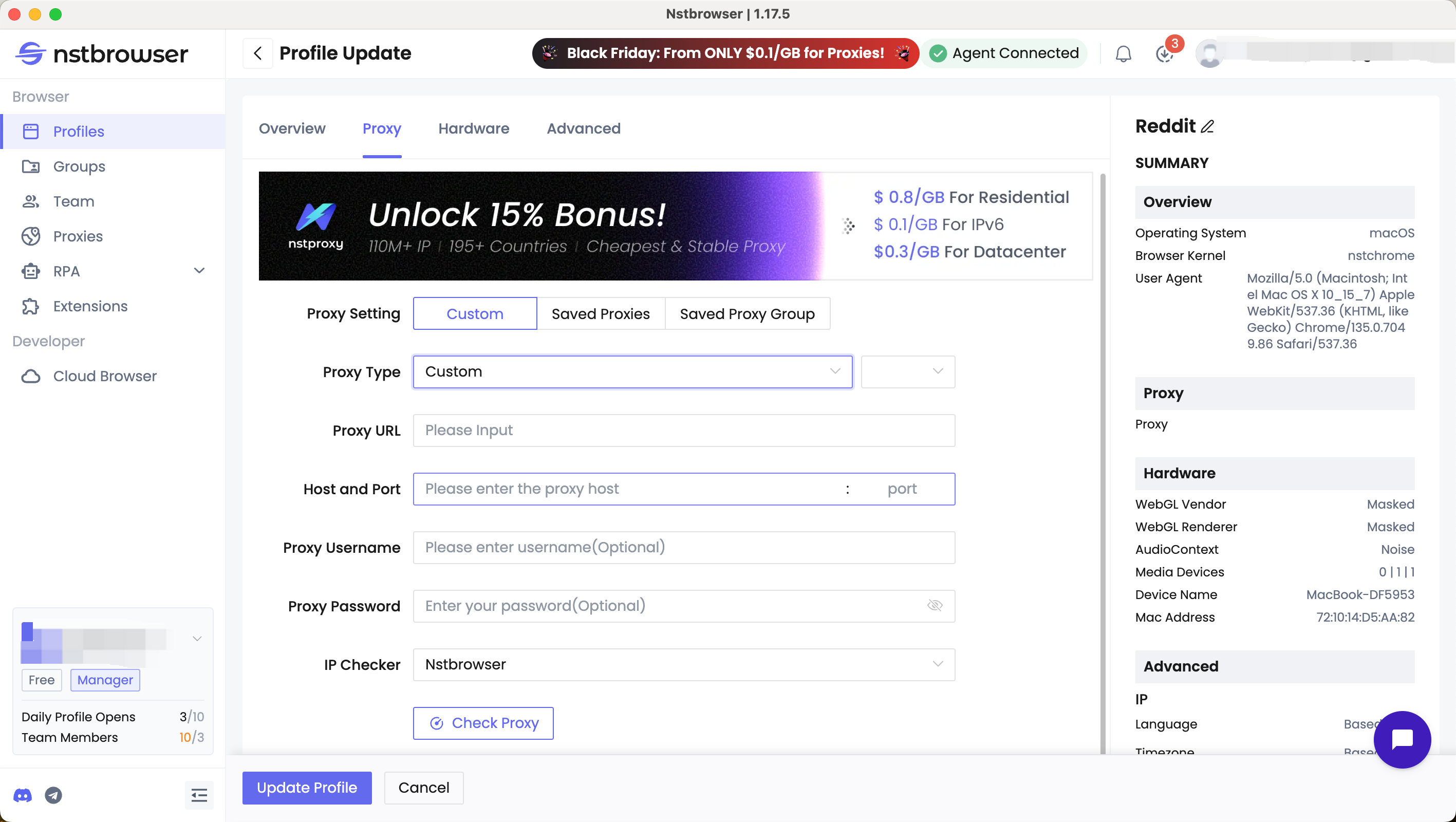 Proxy Setting for Safer Connections