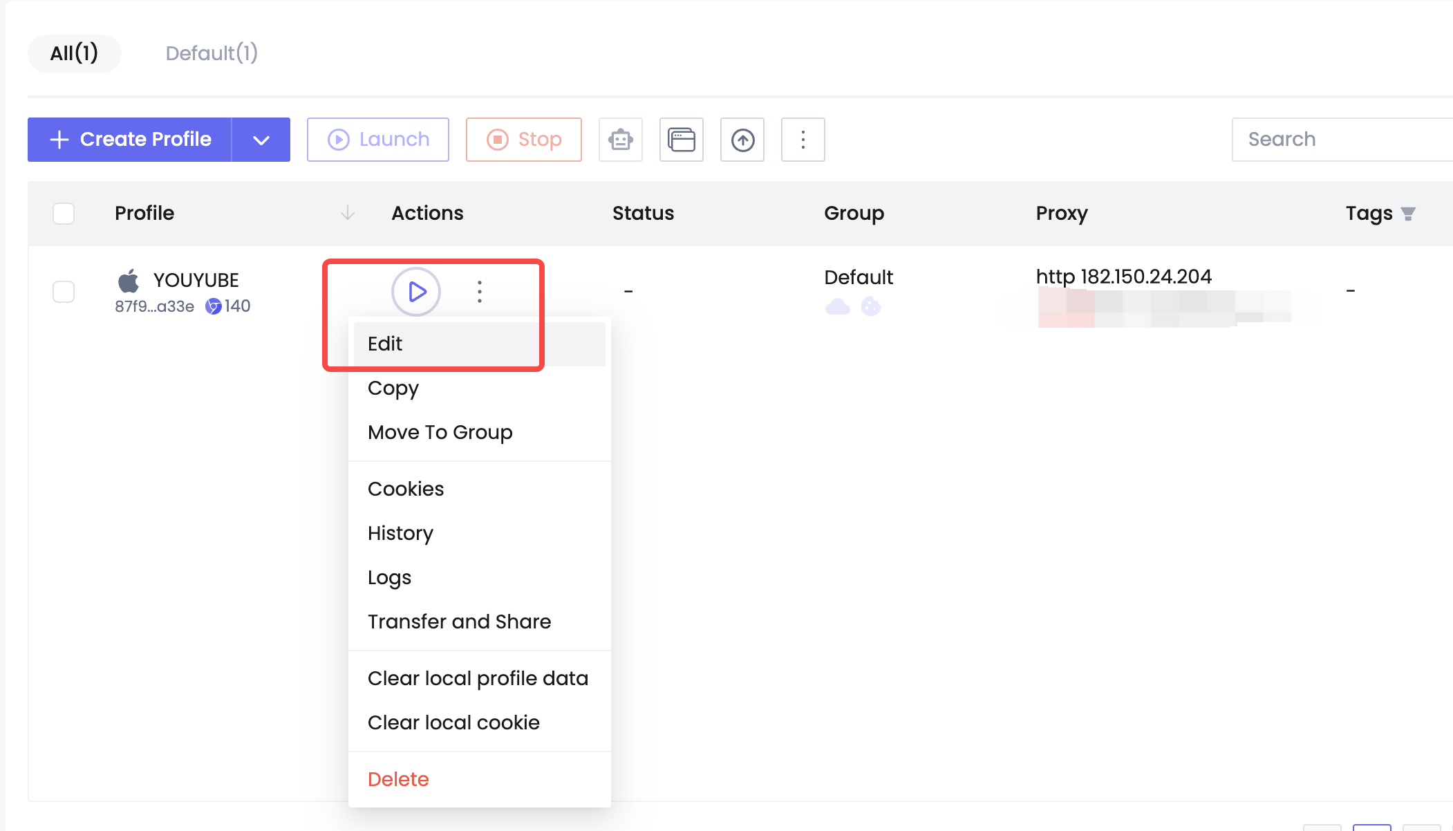 Configure Proxy Settings