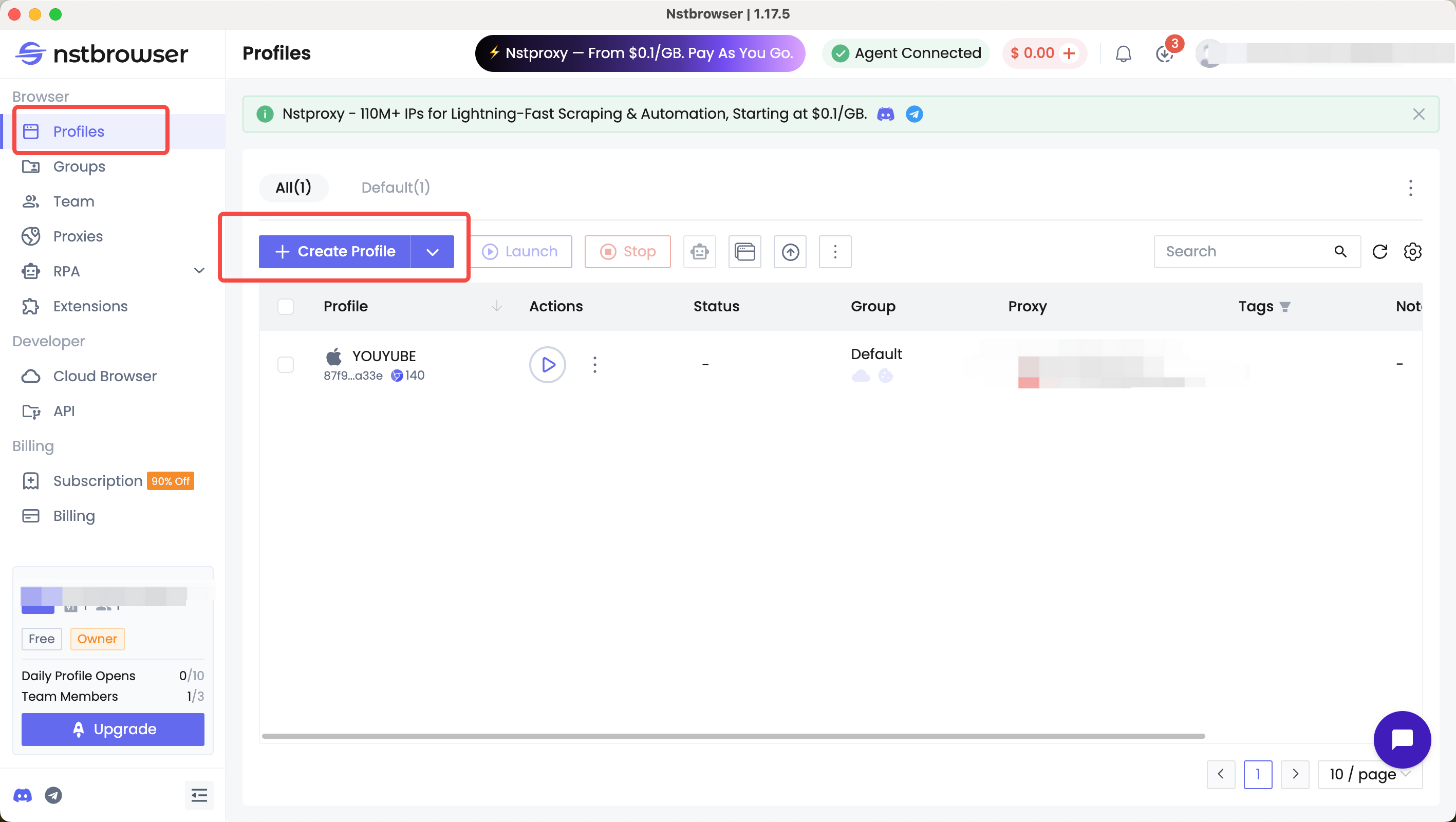 Create an Isolated Browsing Profile