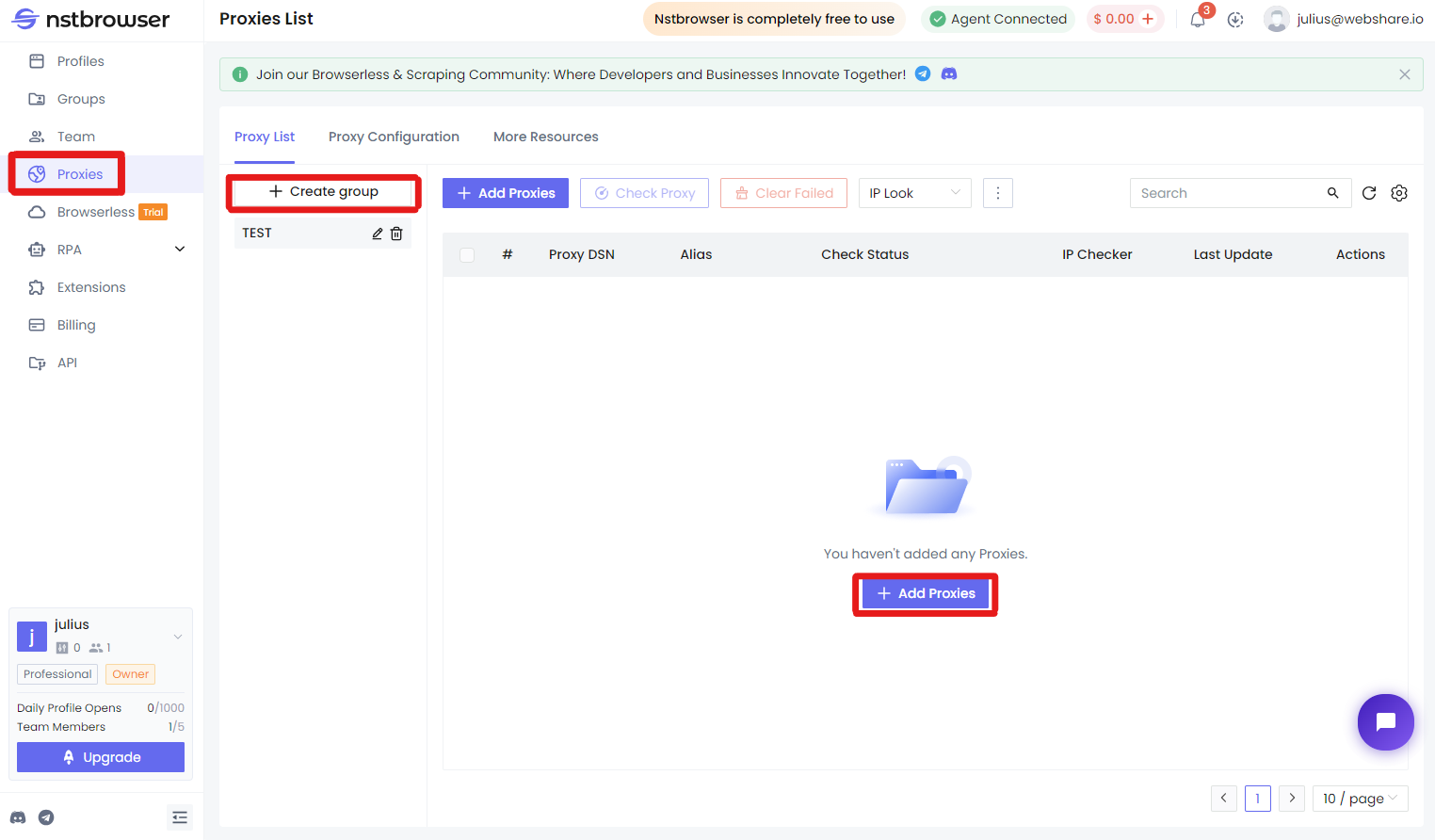 Configure Proxy